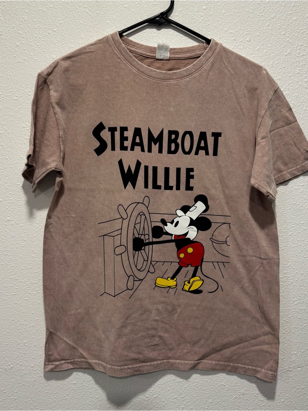 Disney "Steamboat Willie" Mickey Mouse Shirt Vintage Style Graphic Tee